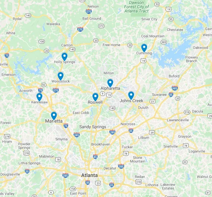 TurfXpert service areas map